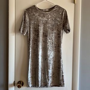 Silver velvet dress
